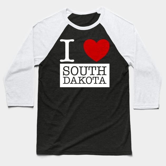 I Love South Dakota Baseball T-Shirt by Worldengine